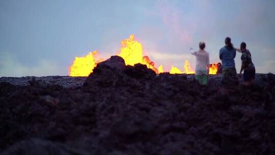 基拉韦厄火山视频素材模板下载