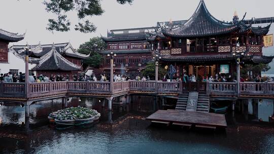 上海豫园夜景延时摄影