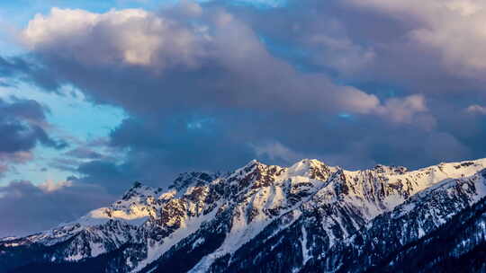 延时日照金山梅里雪山日出旅行旅游自然风景