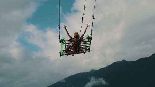 摇摆，男人，厄瓜多尔，Baños De