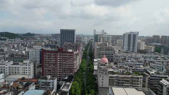 航拍漳州城市风光漳州建设漳州大景