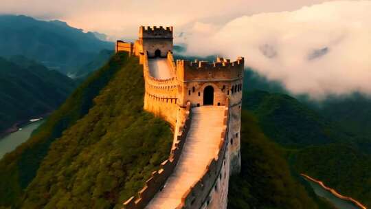 长城山峦云海全景