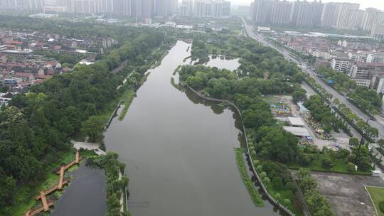 湖北荆州古城4A景区航拍