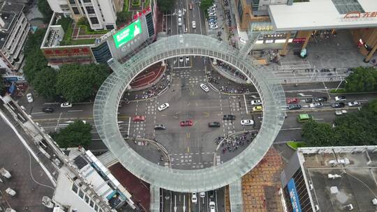 福建漳州城市交通航拍