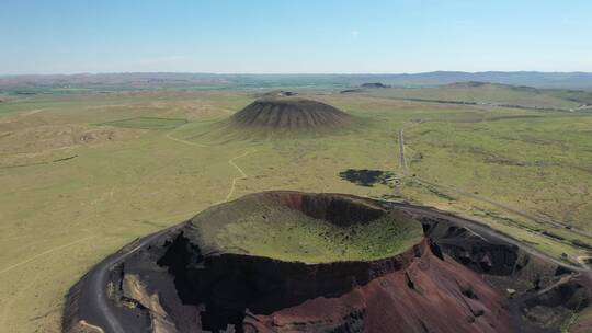 内蒙古乌兰达火山航拍