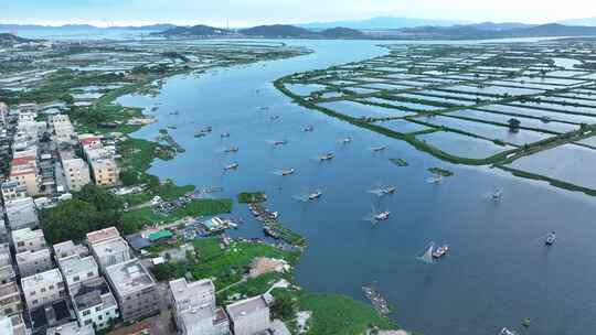 中国广东省潮州市饶平县汫洲镇全景