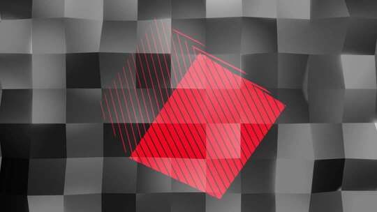 4K方块马赛克立方体旋转抽象VJ循环背景