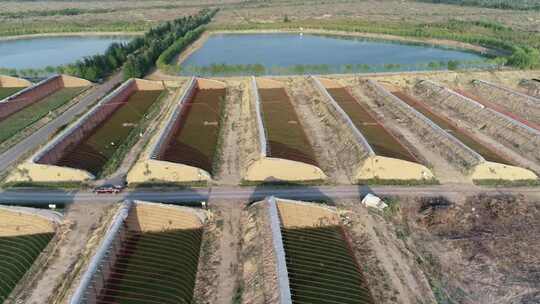 航拍宁夏灵武白笈滩温室大棚3