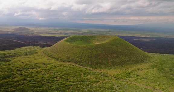 夏威夷，美国，田野，火山口