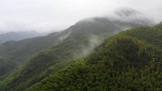 雨后山间的云雾水汽