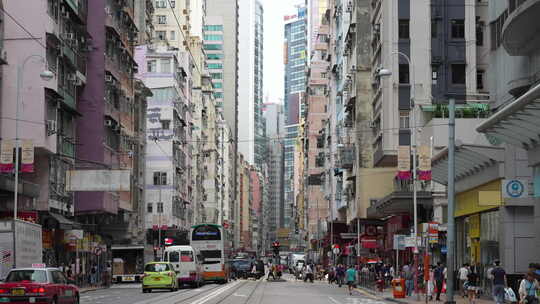 香港城市街头街道街区