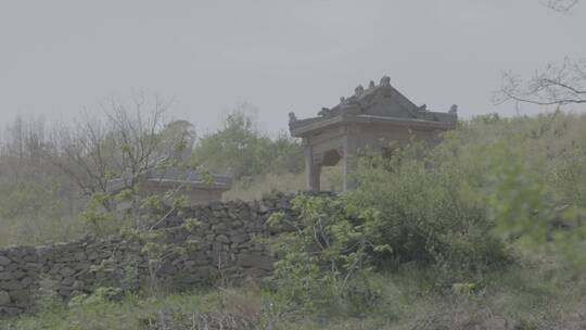 全部由石头建造的古老寺庙遗址LOG视频素材