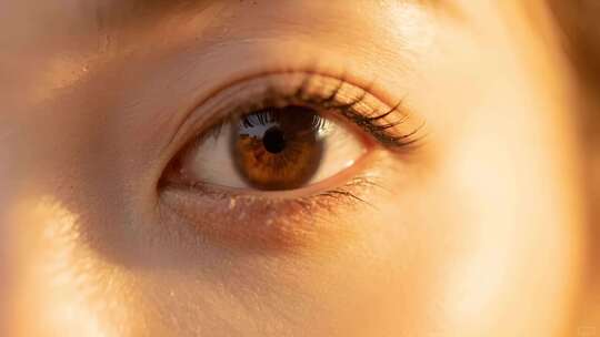 女性眼睛微距特写素材