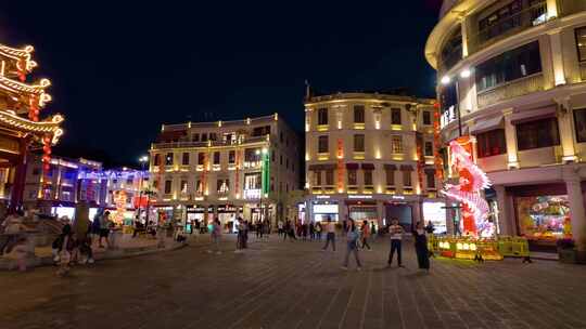 汕头小公园 汕头夜景 汕头延时