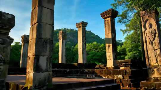 阿努拉德普勒古老建筑群风光神秘遗迹探索