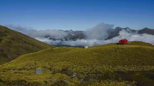 新西兰山间小屋延时视频素材模板下载