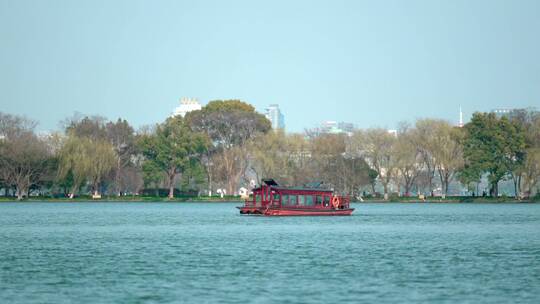 48 杭州 西湖 风景 小船 唯美视频素材模板下载
