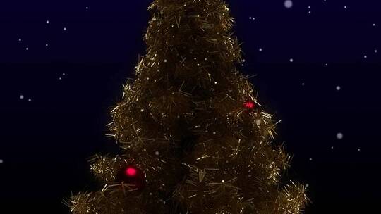 圣诞树和新年祝福清新动感问候AE模板
