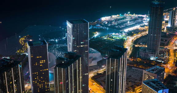 悟3航拍大连极致城市内透夜景