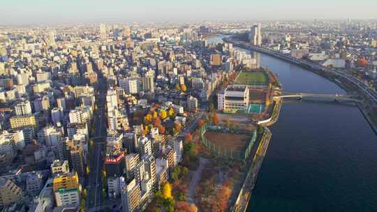 亚洲国外城市日本东京大阪街景街道别墅房产