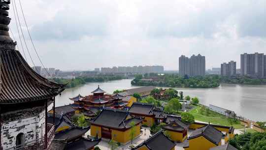 浙江嘉兴平湖报本禅寺视频素材模板下载