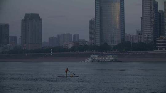 湖北宜昌划皮筏艇地拍视频素材模板下载