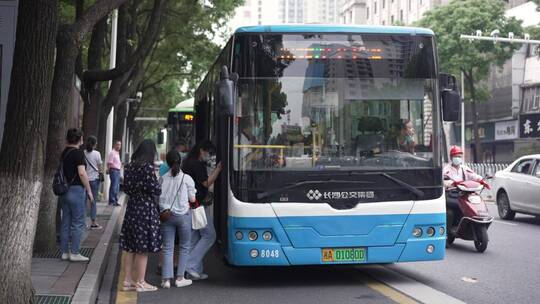 都市生活-乘坐公交车人文合集视频素材模板下载