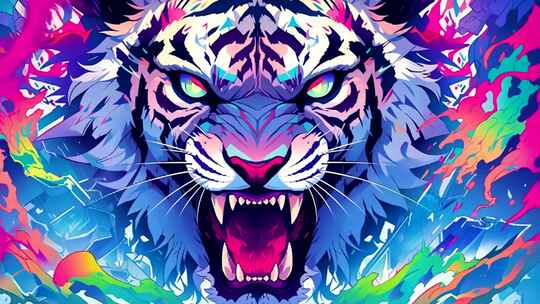 霸气老虎森林之王野生动物特写