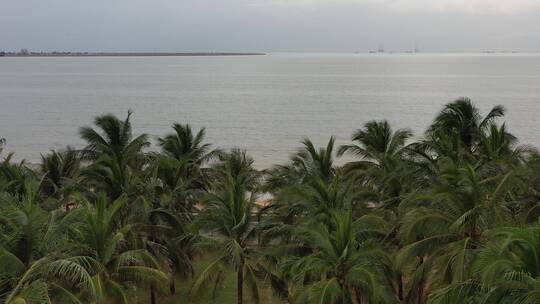 航拍海口海边风景