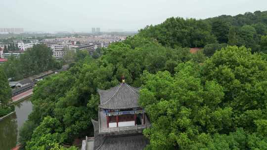 湖北黄冈东坡赤壁景区航拍