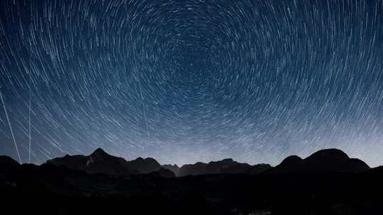 夜空天空夜晚山川星空星轨