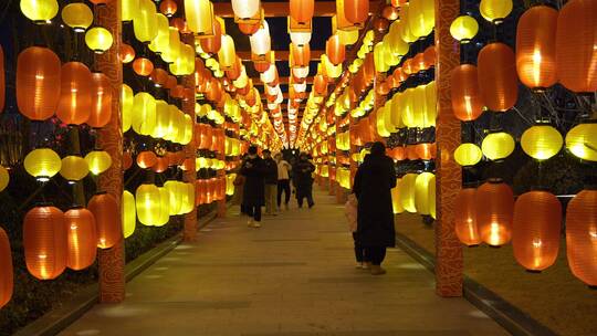 中国新年元宵节红灯笼视频素材模板下载