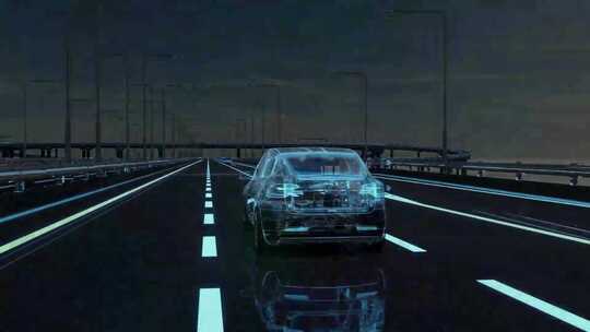 全息新能源电池汽车片头