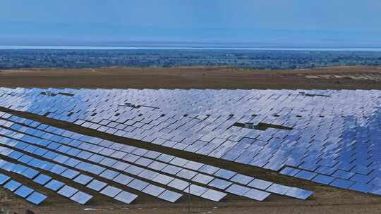 新疆阿勒泰福海太阳能发电场HDR航拍