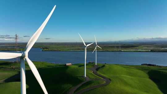 4K-风力发电、大风车、可再生能源