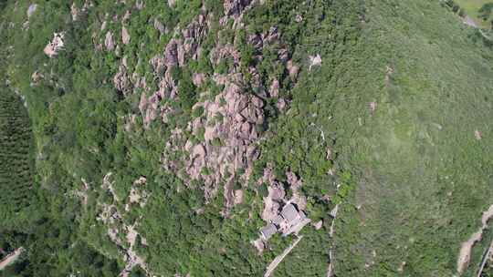 山东济南华山湖风景区航拍