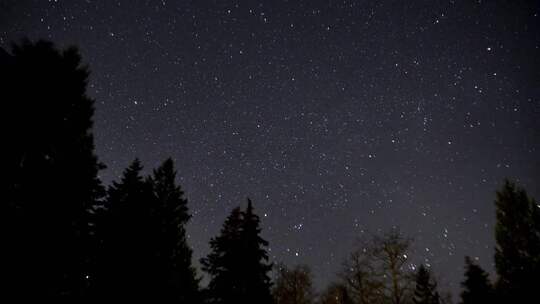 夜空中流星的时移