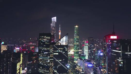 广州中轴线夜景-6视频素材模板下载