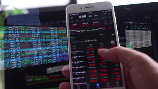 金融科技和股票交易数据分析视频素材模板下载