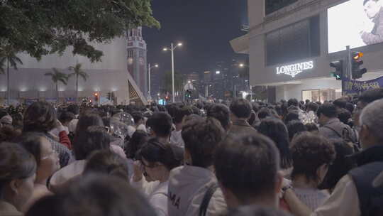 香港跨年夜密集人群