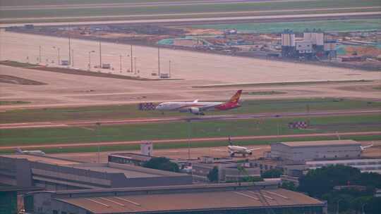 8K深圳机场降落的海南航空客机