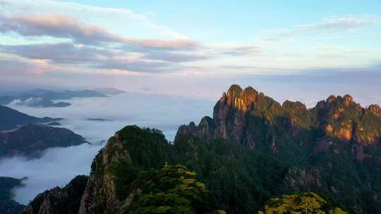 黄山西海云海日出金山极品素材