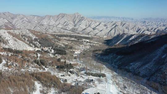 （航拍）森林雪景