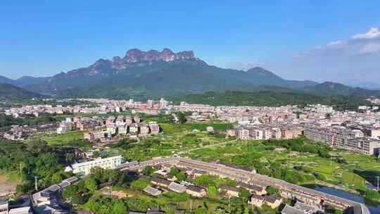 航拍福建漳州平和庄上土楼乡村风光