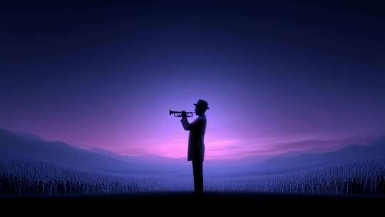 暮色小号手吹响希望的乐章