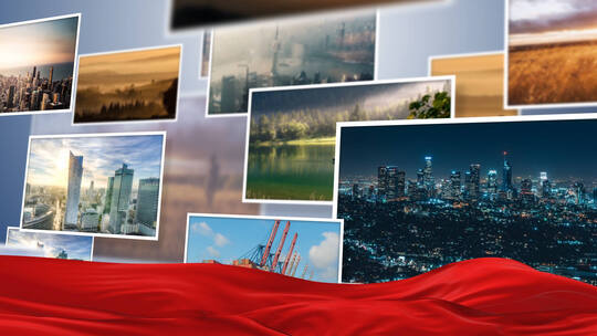 大气的党建图片墙ae模板