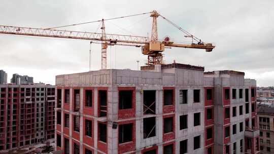 城市建设地产开发建筑工地塔吊4k素材合集2