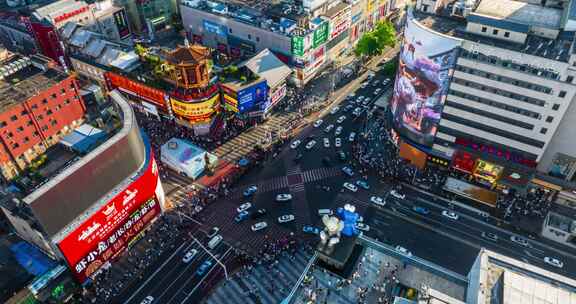 长沙五一广场黄兴步行街网红城市