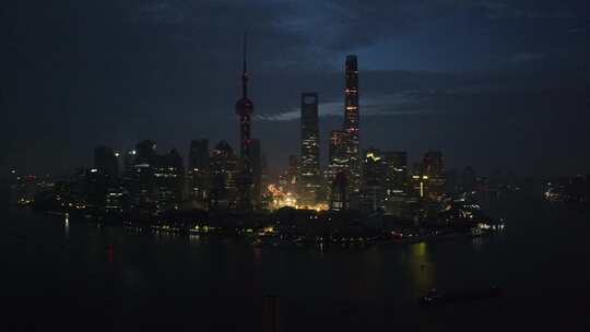 上海凌晨3点航拍