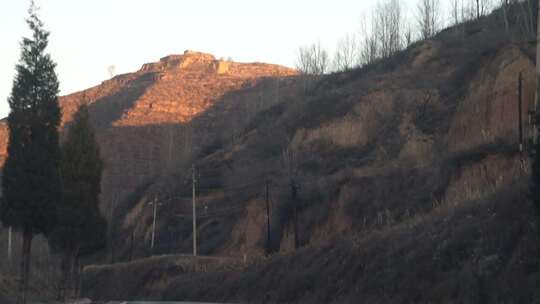 山西风景 公路 马路 黄土高坡 下午